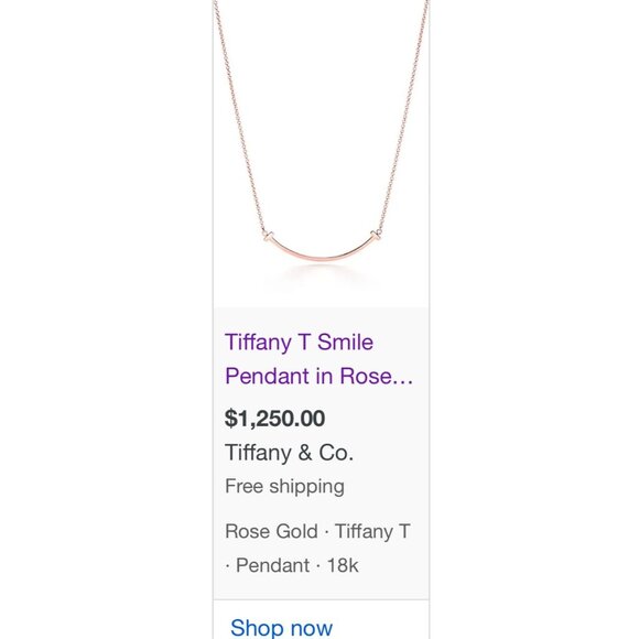 T&Co. 18k Rose Gold Smile Necklace - Picture 9 of 9